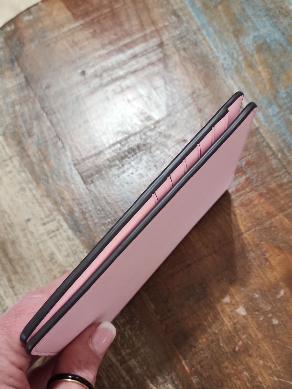Kate Spade New York Pink Leather Passport Cover Pineapple Tropical Card Holder - Picture 8 of 15